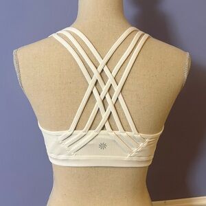 Athleta White Strappy Sports Bra